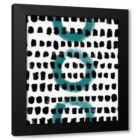 The Circle I Black Modern Wood Framed Art Print by PI Studio