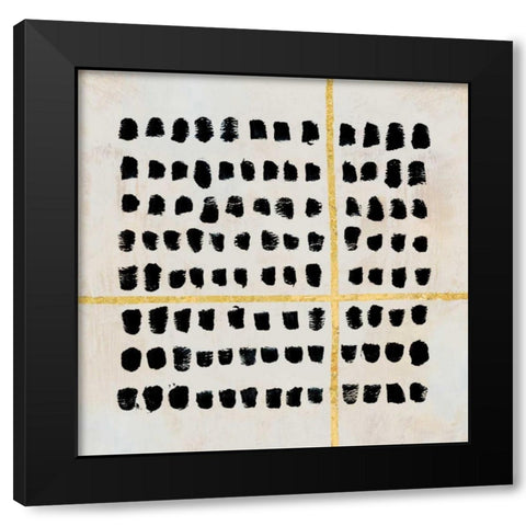 Time Black Modern Wood Framed Art Print with Double Matting by PI Studio