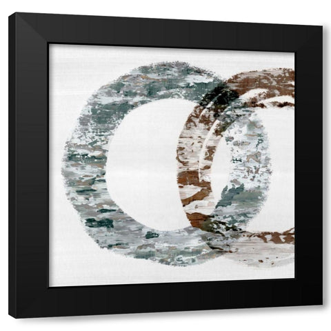 The circle II Black Modern Wood Framed Art Print with Double Matting by PI Studio