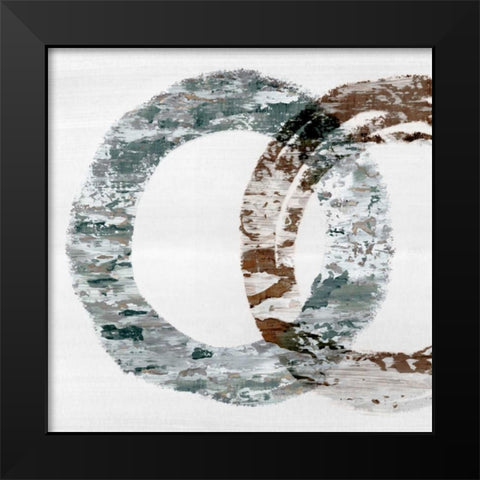 The circle II Black Modern Wood Framed Art Print by PI Studio