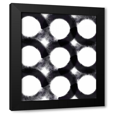 The circle III Black Modern Wood Framed Art Print with Double Matting by PI Studio