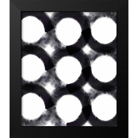 The circle III Black Modern Wood Framed Art Print by PI Studio