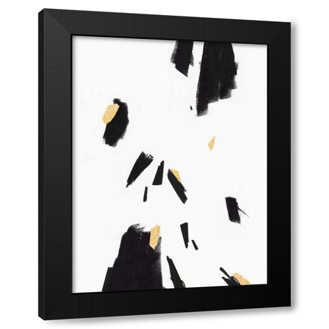 Falling II Black Modern Wood Framed Art Print with Double Matting by PI Studio