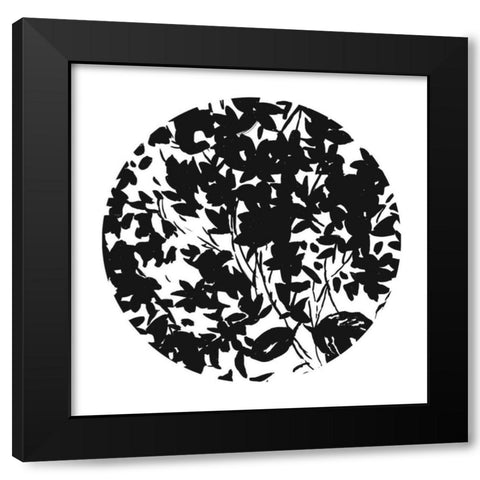 Medallion II Black Modern Wood Framed Art Print by PI Studio