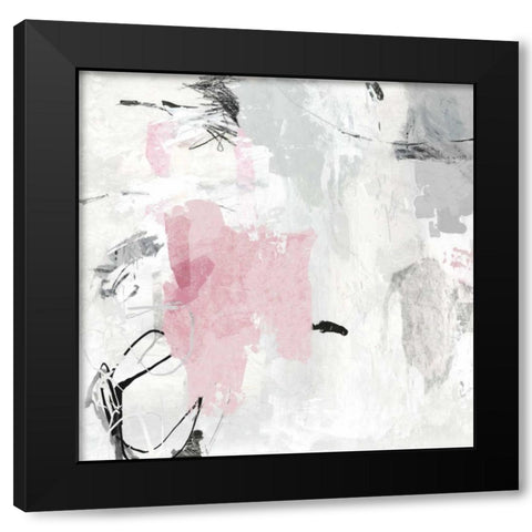 Gray Pink II Black Modern Wood Framed Art Print by PI Studio