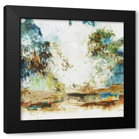 Osaka Black Modern Wood Framed Art Print with Double Matting by PI Studio