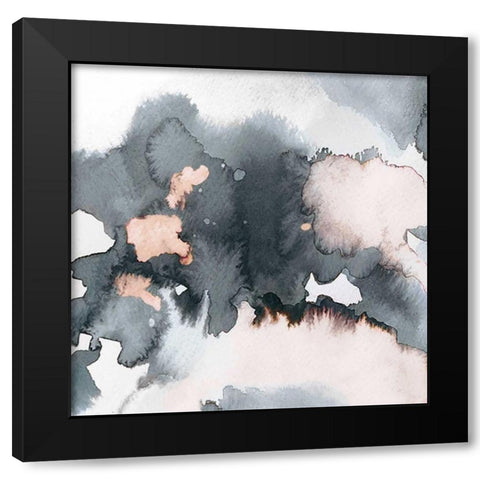 Black Peach Black Modern Wood Framed Art Print with Double Matting by PI Studio