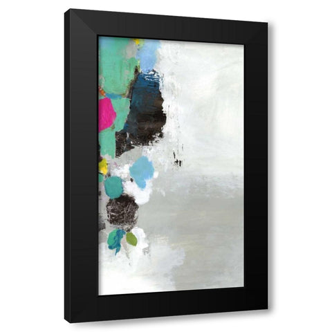 Touch of Blue II Black Modern Wood Framed Art Print with Double Matting by PI Studio