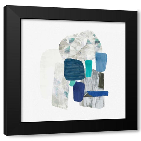 Stone II Black Modern Wood Framed Art Print by PI Studio