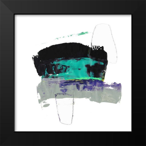 Splash II Black Modern Wood Framed Art Print by PI Studio