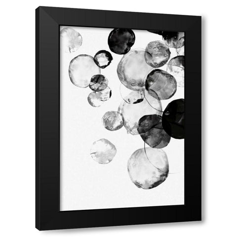 Black Rings II Black Modern Wood Framed Art Print with Double Matting by PI Studio