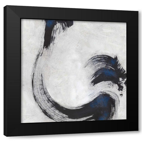 Stroke I Black Modern Wood Framed Art Print by PI Studio