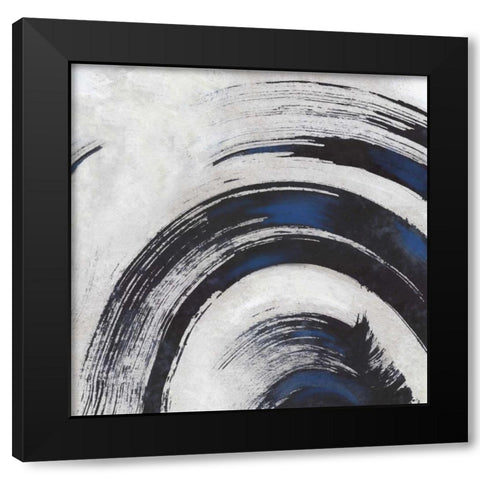 Stroke II Black Modern Wood Framed Art Print by PI Studio