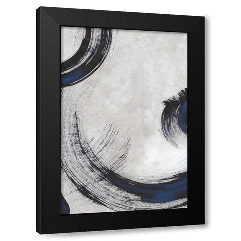 Stroke III Black Modern Wood Framed Art Print by PI Studio