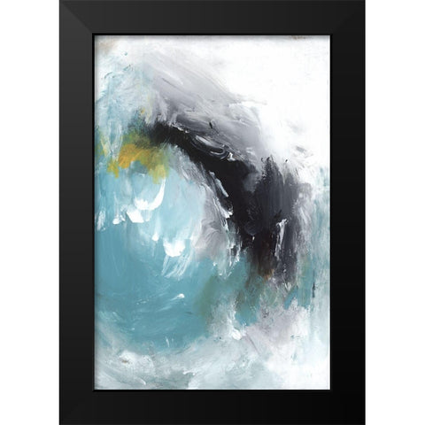 Aquamarine I Black Modern Wood Framed Art Print by PI Studio