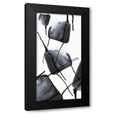 Inked I Black Modern Wood Framed Art Print with Double Matting by PI Studio