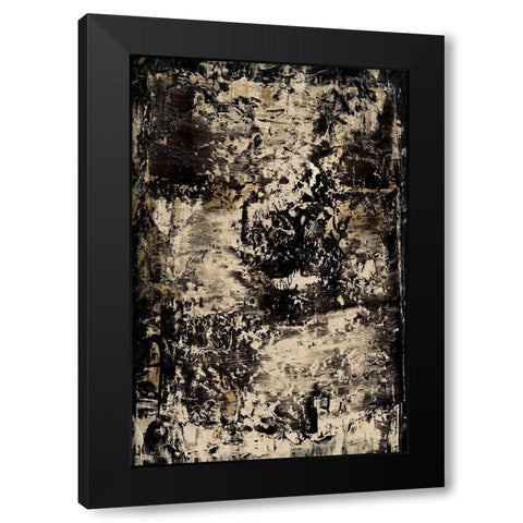 Slash II Black Modern Wood Framed Art Print with Double Matting by PI Studio