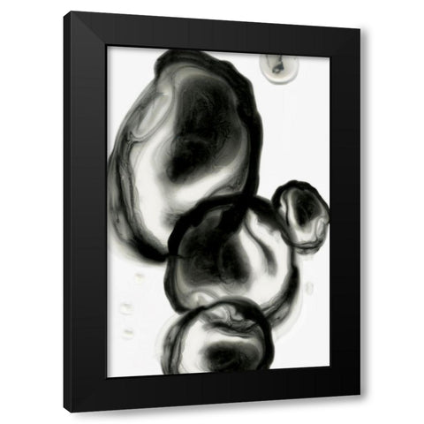 Neutral Blobs I Black Modern Wood Framed Art Print by PI Studio