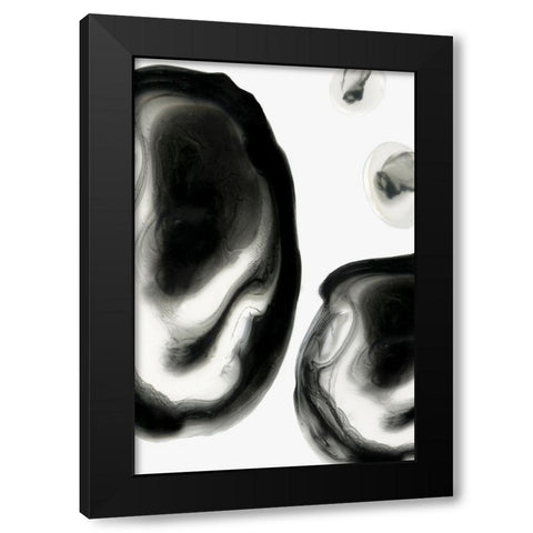 Neutral Blobs II Black Modern Wood Framed Art Print with Double Matting by PI Studio