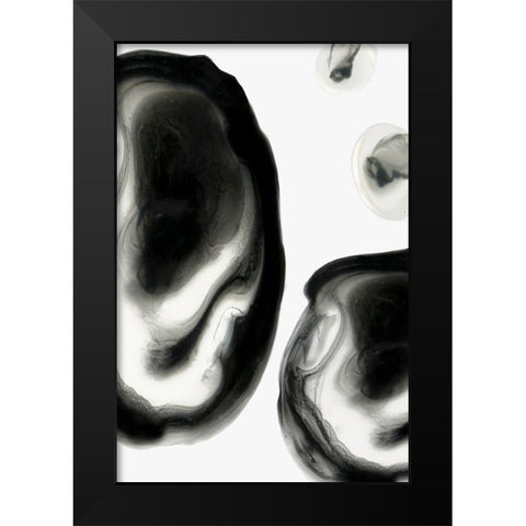 Neutral Blobs II Black Modern Wood Framed Art Print by PI Studio