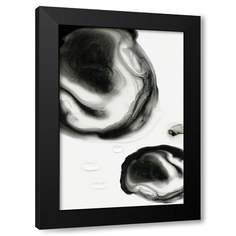 Neutral Blobs III Black Modern Wood Framed Art Print by PI Studio