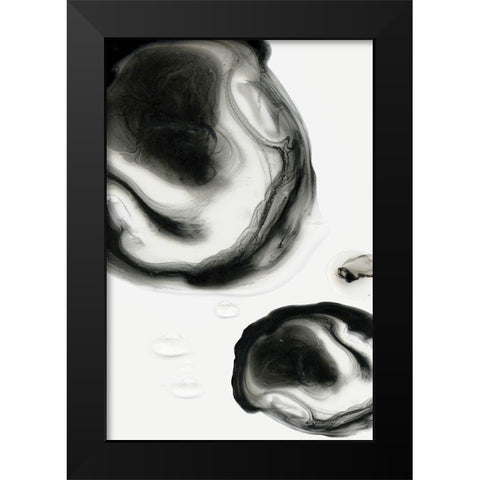 Neutral Blobs III Black Modern Wood Framed Art Print by PI Studio