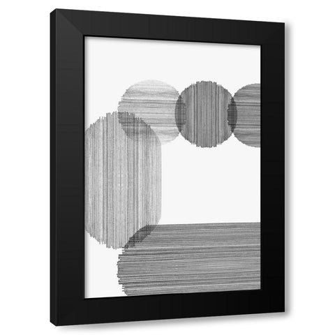 Gray on Gray II Black Modern Wood Framed Art Print by PI Studio