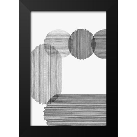 Gray on Gray II Black Modern Wood Framed Art Print by PI Studio