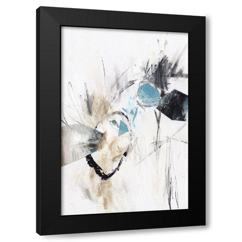 Inked in Black II Black Modern Wood Framed Art Print with Double Matting by PI Studio