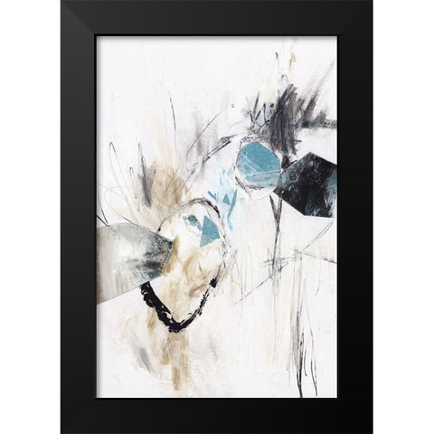 Inked in Black II Black Modern Wood Framed Art Print by PI Studio