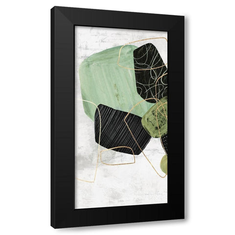 Geometrics Aside I Black Modern Wood Framed Art Print by PI Studio