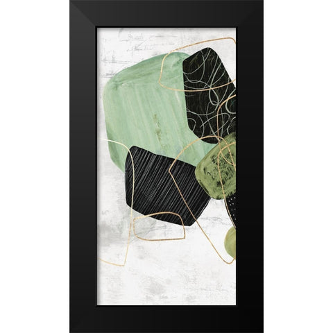 Geometrics Aside I Black Modern Wood Framed Art Print by PI Studio