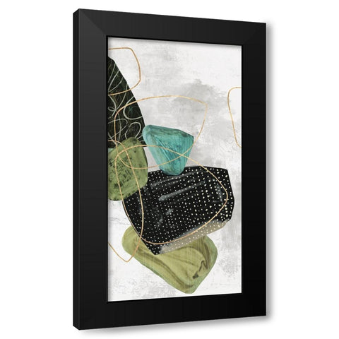 Geometrics Aside II  Black Modern Wood Framed Art Print with Double Matting by PI Studio