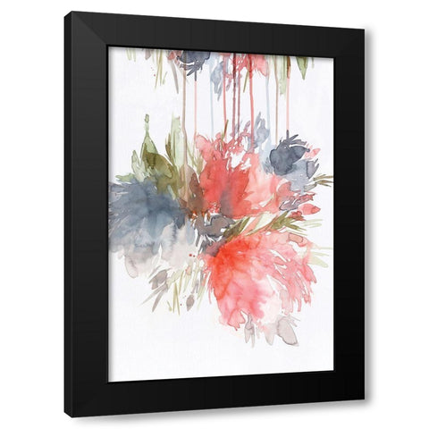 Splatter I Black Modern Wood Framed Art Print with Double Matting by PI Studio