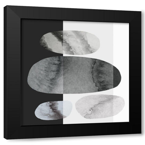 Stone Age I Black Modern Wood Framed Art Print by PI Studio