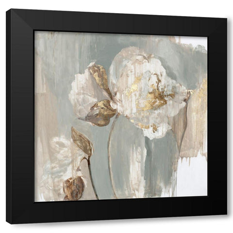 Golden Tulip Black Modern Wood Framed Art Print with Double Matting by K, Ella