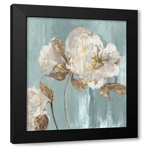 Golden Tulip Black Modern Wood Framed Art Print with Double Matting by PI Studio