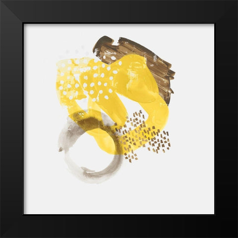 Painted Yellow II Black Modern Wood Framed Art Print by PI Studio