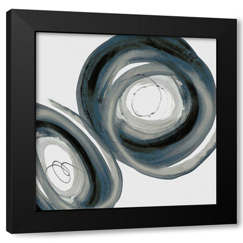 In the Sphere II Black Modern Wood Framed Art Print with Double Matting by PI Studio