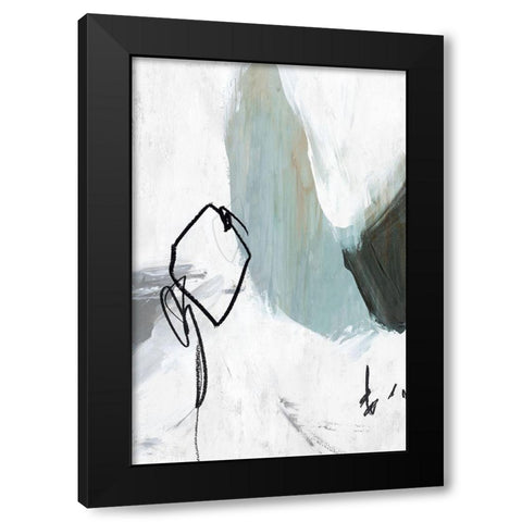 Tied II Black Modern Wood Framed Art Print with Double Matting by PI Studio