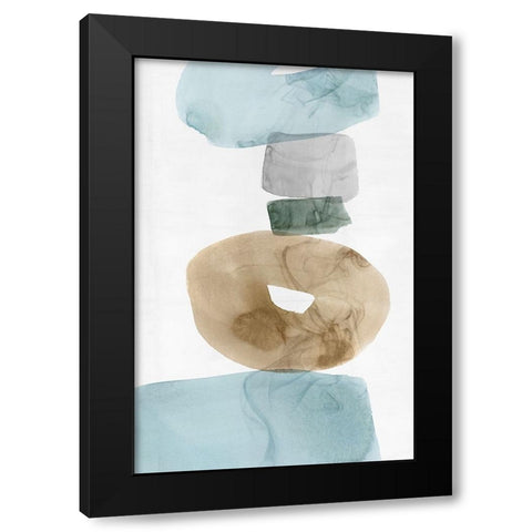 Tilted I Black Modern Wood Framed Art Print by PI Studio