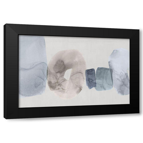 Tilted I  Black Modern Wood Framed Art Print with Double Matting by PI Studio