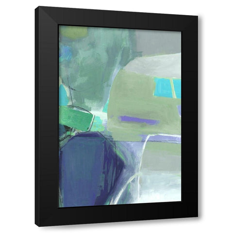 Green Envy II  Black Modern Wood Framed Art Print with Double Matting by PI Gallerie