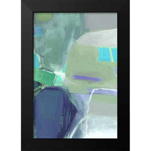 Green Envy II  Black Modern Wood Framed Art Print by PI Gallerie