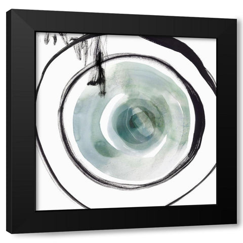 Perforation I  Black Modern Wood Framed Art Print with Double Matting by PI Studio