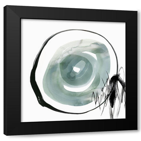 Perforation II  Black Modern Wood Framed Art Print with Double Matting by PI Studio