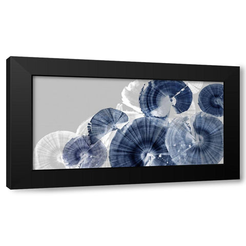 Indigo Orbit Black Modern Wood Framed Art Print with Double Matting by PI Studio