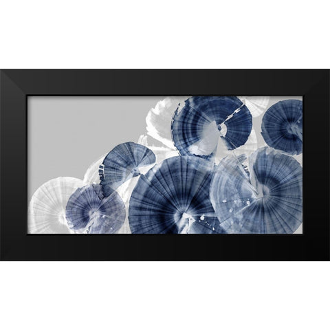 Indigo Orbit Black Modern Wood Framed Art Print by PI Studio