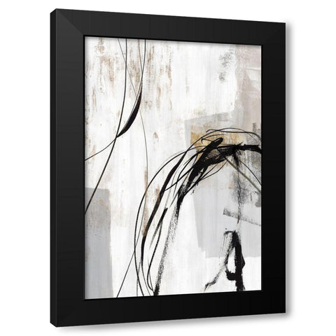 Indentation II Black Modern Wood Framed Art Print with Double Matting by PI Studio