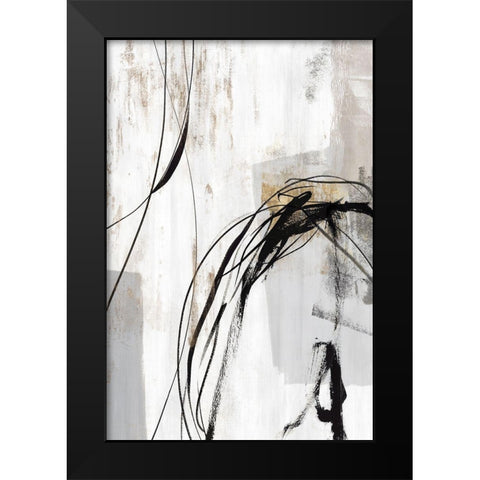 Indentation II Black Modern Wood Framed Art Print by PI Studio